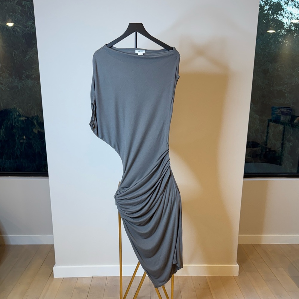 Helmut Lang Asymmetrical Gray Dress